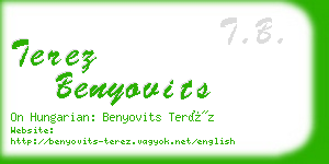 terez benyovits business card